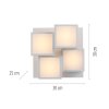 Leuchten Direkt LED stufige Würfel-Deckenleuchte TETRIS, weiß, 3000 Kelvin warmweiß
