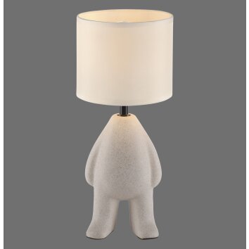 Leuchten Direkt Tischleuchte TED mit figürlichem Keramikfuß und zwei Beinen in Beige