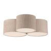 Leuchten Direkt Deckenleuchte DURO, 3 gerippte Schirme in Beige, 3000 Kelvin warmweiß