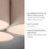 Leuchten Direkt Deckenleuchte DURO, 3 gerippte Schirme in Beige, 3000 Kelvin warmweiß