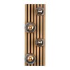Just Light Flur-Deckenleuchte GERDA mit Holzlamellenplatte und rauchfarbenen Schirmen