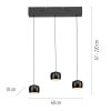Leuchten Direkt Pendelleuchte BALLINI, höhenverstellbar, LED 3000 Kelvin warmweiß