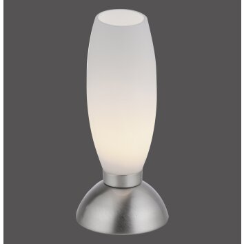 Paul Neuhaus Tischleuchte JOY mit ovalem weißem Glasschirm, 3000 Kelvin warmweiß
