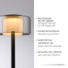 Paul Neuhaus LED Tischleuchte RIKA mit Memoryfunktion und zylindrischem Rauchglasschirm