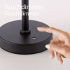Paul Neuhaus LED Tischleuchte RIKA mit Memoryfunktion und zylindrischem Rauchglasschirm