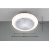 Reality LED weißer Deckenventilator Holmsund, Lichtfarbe einstellbar 3000-6500 Kelvin
