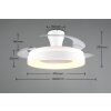 Reality LED-Deckenventilator Vansbro, dimmbar, Lichtfarbe einstellbar 2700-6500 Kelvin