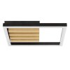 Brilliant LED Flur-Deckenleuchte Calma mit dunklen Holzlamellen, 3000 Kelvin warmweiß