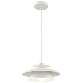 Brilliant Leuchten Pendelleuchte Appia mit mehrlagigen weißen Metallschirmen, E27