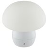 Brilliant LED-Tischleuchte Dupos in Pilzform mit weißem Korpus, 2700 Kelvin warmweiß