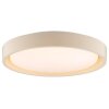 Brilliant, flache runde LED-Deckenleuchte Sonora in Beige, 3000 Kelvin warmweiß