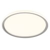 Brilliant Flache runde LED-Deckenleuchte Carloz mit Memoryfunktion und silbernem Rand