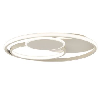 Brilliant beige flache LED Deckenleuchte Runda, Lichtfarbe einstellbar 3000-6500 Kelvin