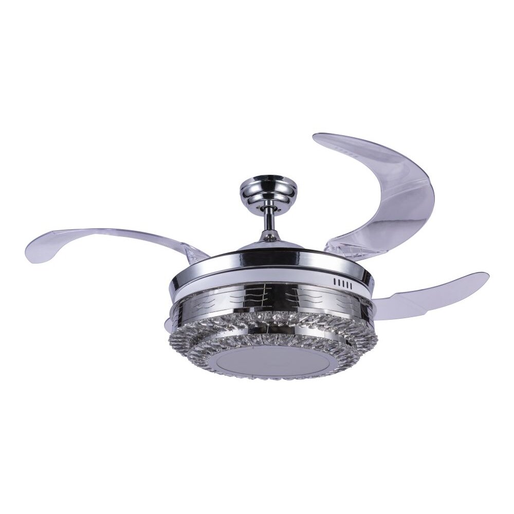 Globo CABRERA Ventilator LED Nickel-Matt, 1-flammig, Fernbedienung main product photo