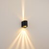 Außenwandleuchte Mora LED Schwarz, 2-flammig