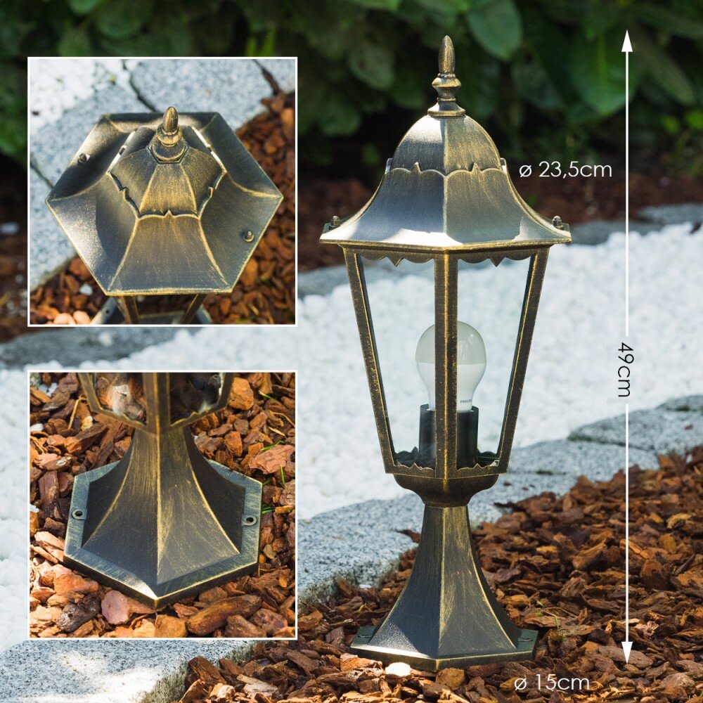 Hongkong Sockelleuchte Bronze, Gold, 1-flammig main product photo