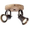 Brilliant Leuchten Seed Strahler Holz dunkel, Schwarz, 2-flammig