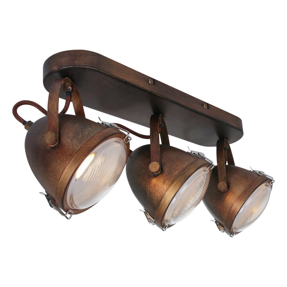 Mexlite MEXLITE Deckenleuchte Braun, 3-flammig main product photo