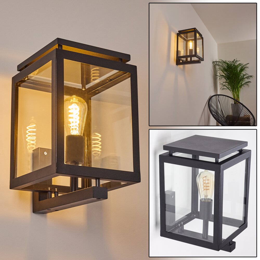 Greensboro Außenwandleuchte Schwarz, 1-flammig main product photo
