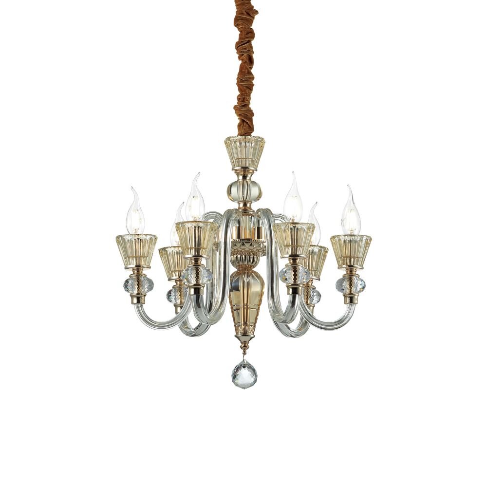 Ideal Lux STRAUSS Kronleuchter Gold, 6-flammig main product photo