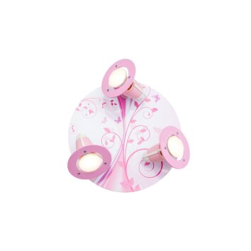 Elobra PHANTASIE Rondell Pink, 3-flammig