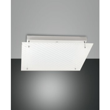 Fabas Luce Plisset Deckenleuchte LED Weiß, 1-flammig