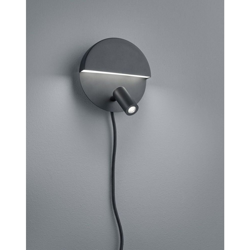 Trio Leuchten MARIO Wandleuchte LED Schwarz, 1-flammig main product photo