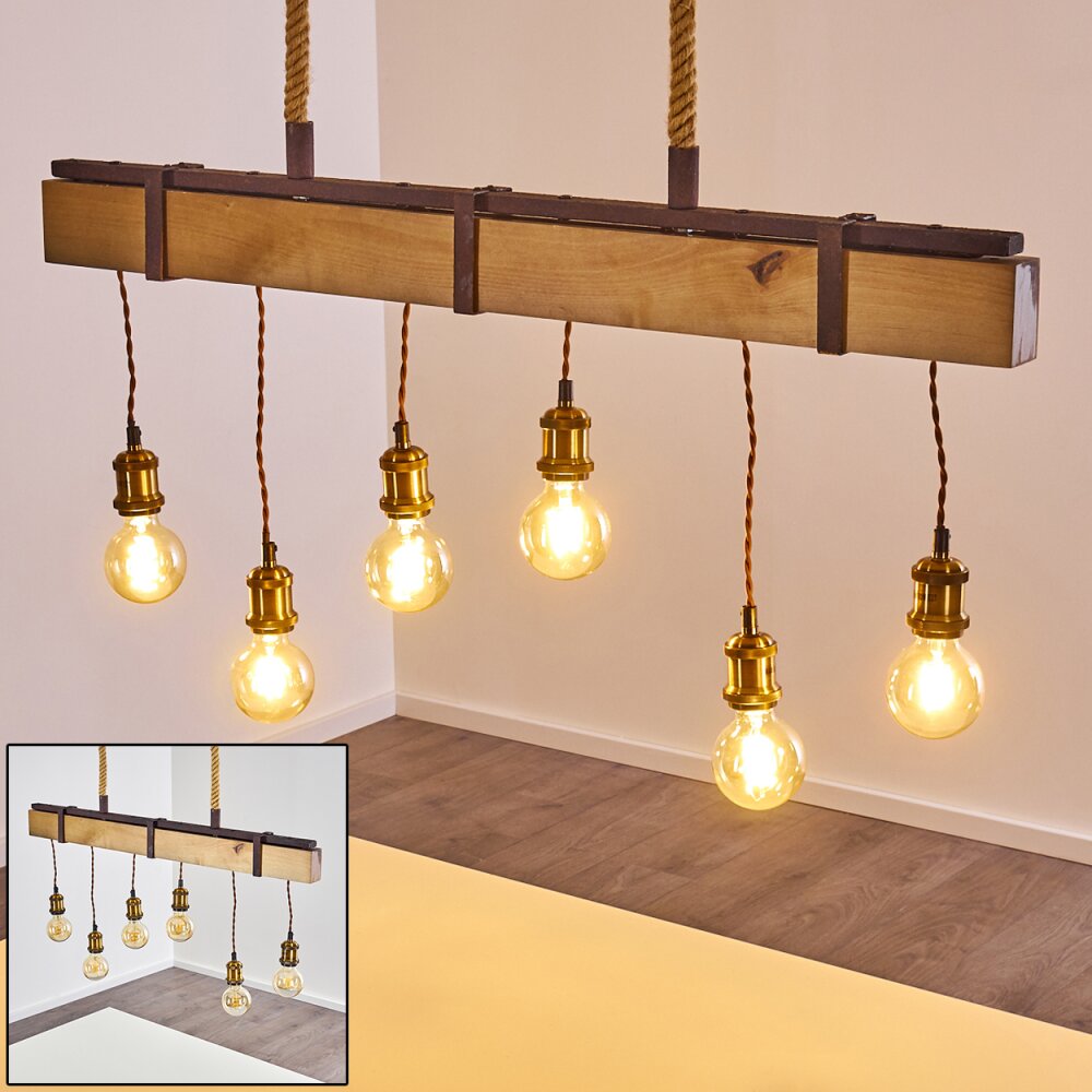 Rimforsa Pendelleuchte Braun, Rostfarben, 6-flammig main product photo