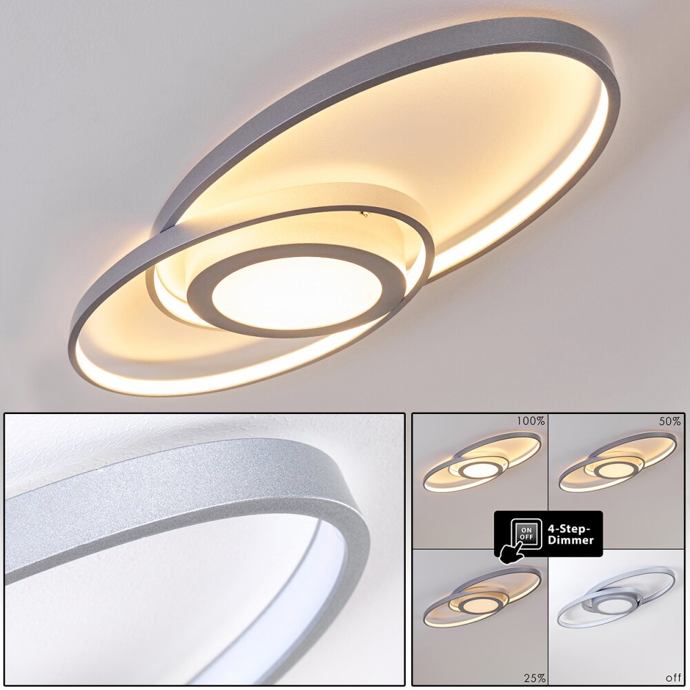 Chunky Deckenleuchte LED Silber, 1-flammig main product photo