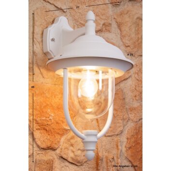 Konstsmide PARMA Wandleuchte Transparent, Klar, Weiß, 1-flammig