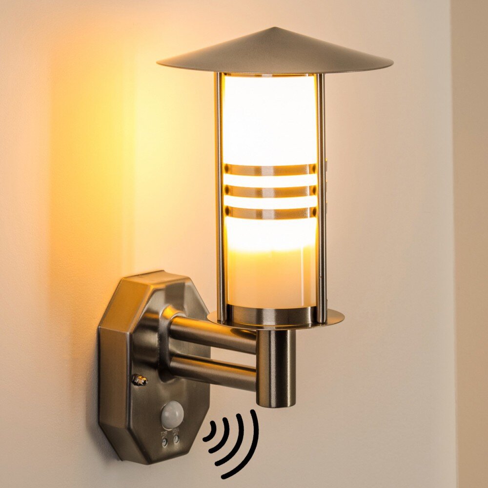 Forli Außenwandleuchte Edelstahl, 1-flammig, Bewegungsmelder main product photo