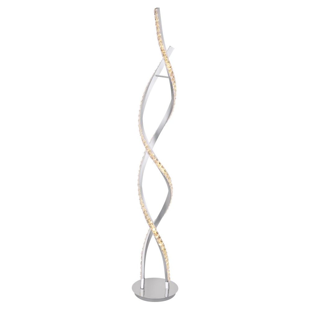 Globo STANIOS Stehleuchte LED Chrom, 1-flammig, Fernbedienung, Farbwechsler main product photo