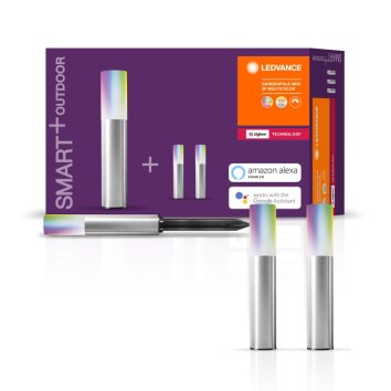 LEDVANCE SMART+ Wegeleuchte Set Grau, 3-flammig