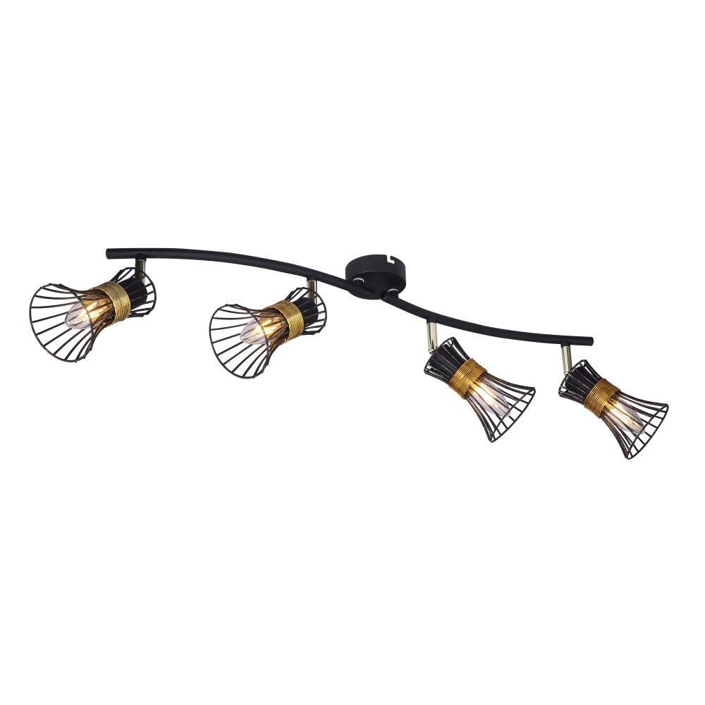 Globo ROXY Strahler Schwarz, 4-flammig main product photo