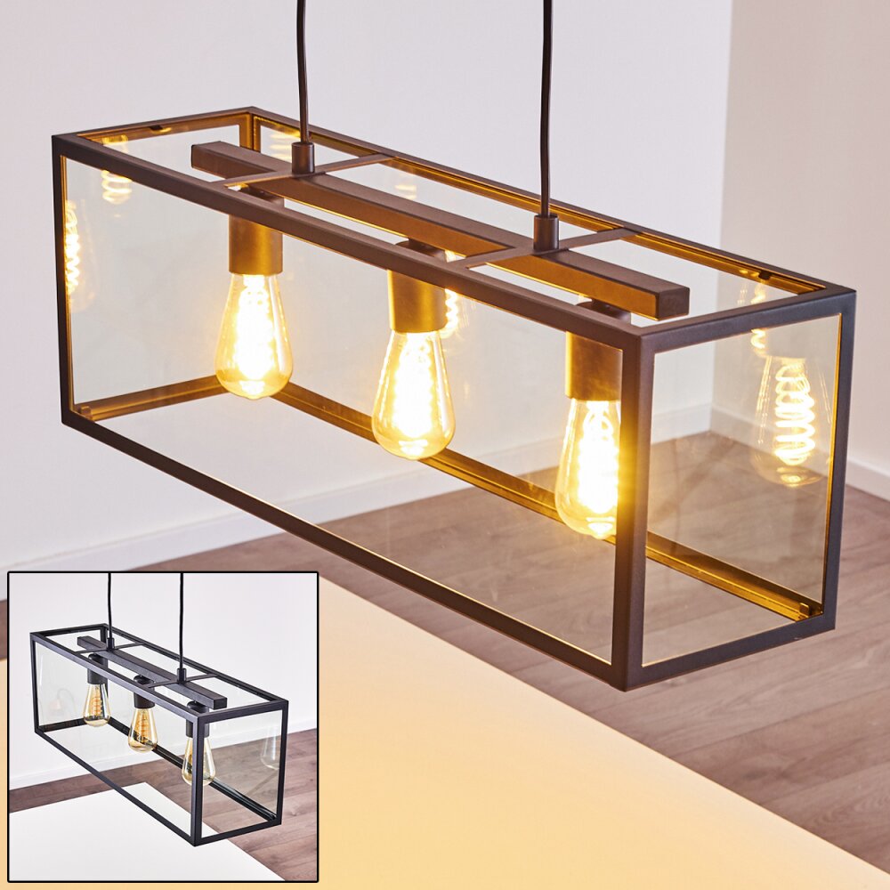 Moatize Pendelleuchte Schwarz, 3-flammig main product photo