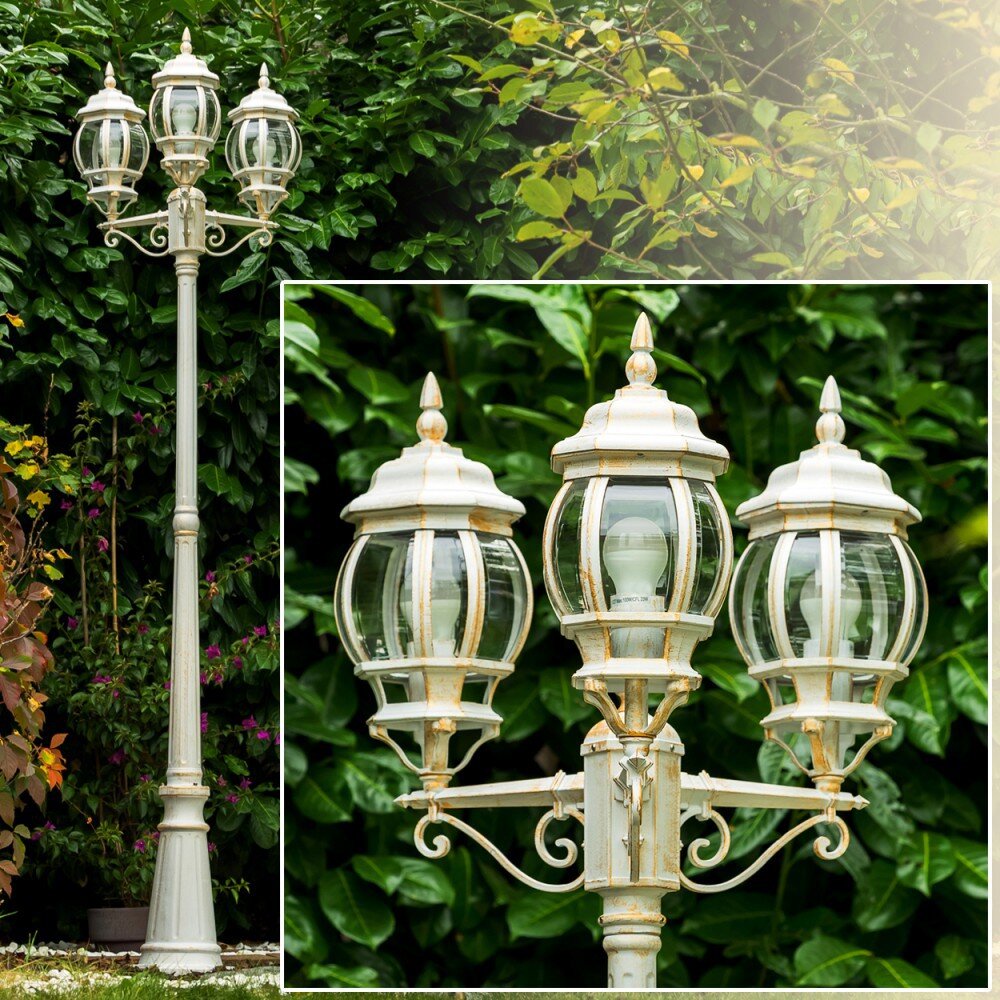 Lentua Kandelaber Gold, Weiß, 3-flammig main product photo