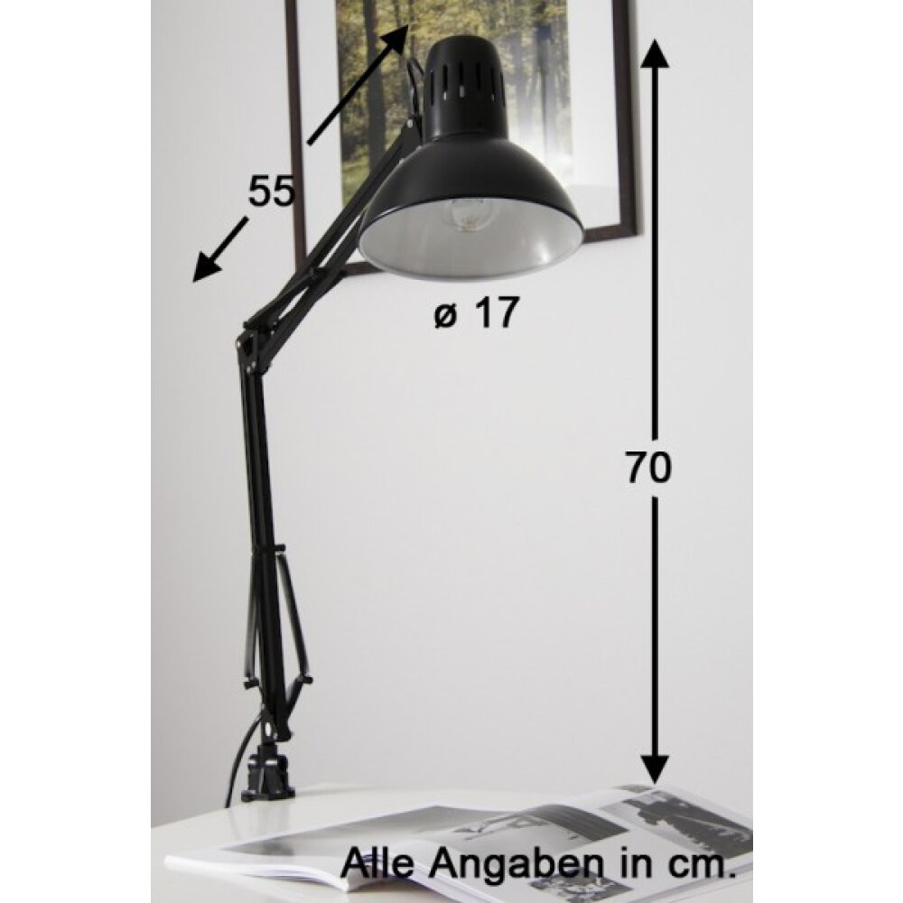 Brilliant Hobby Schreibtischklemmleuchte Schwarz, 1-flammig main product photo
