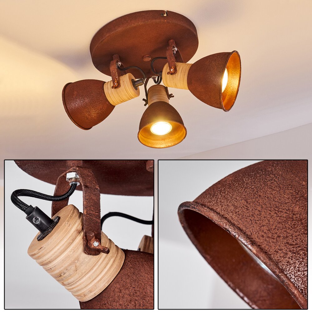 Kinzua Deckenleuchte Rostfarben, 3-flammig main product photo