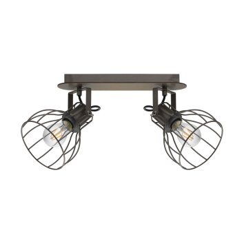 EGLO SAMBATELLO Deckenspot Braun, Silber, 2-flammig