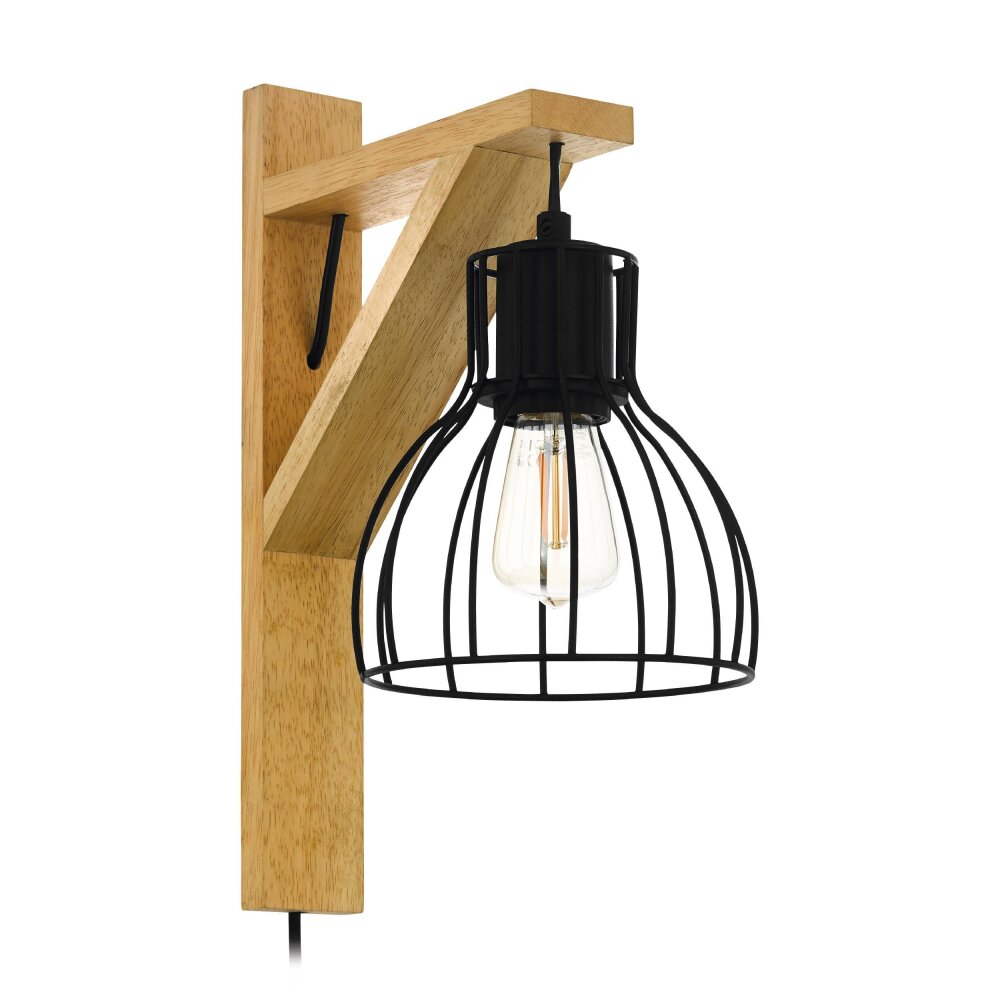 Eglo Leuchten RAMPSIDE 1 Wandleuchte Braun, 1-flammig main product photo