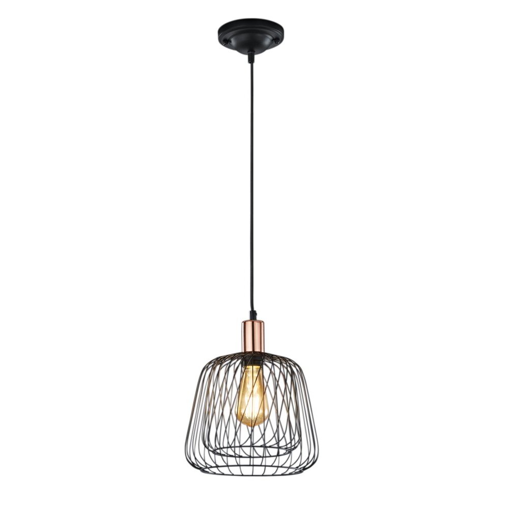 Trio Leuchten SANNA Pendelleuchte Kupferfarben, Schwarz, 1-flammig main product photo