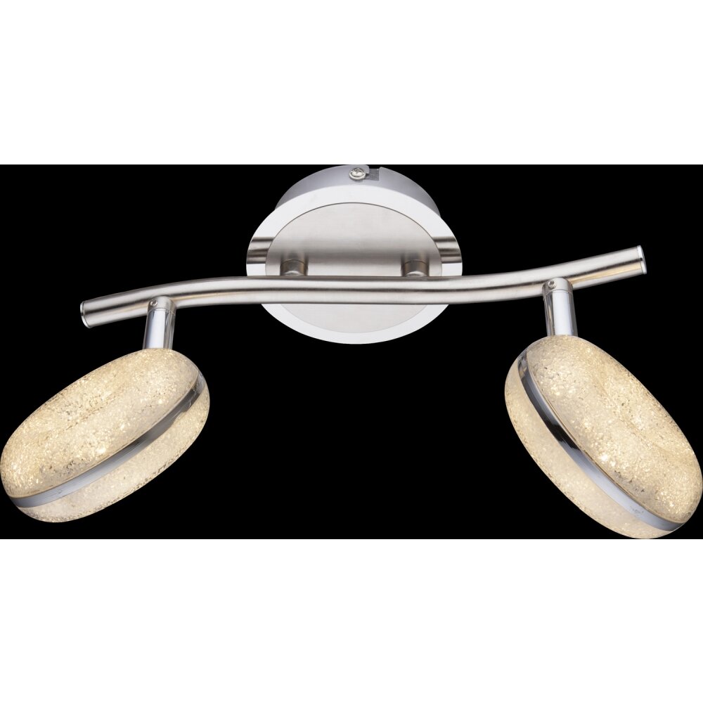 Globo LAILA Deckenleuchte LED Nickel-Matt, 2-flammig main product photo