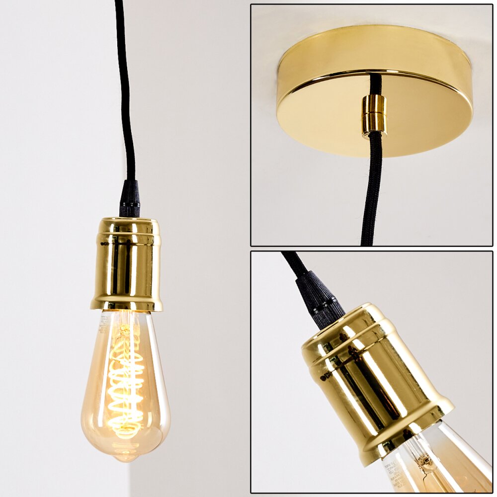 Lemone Hängeleuchte Schwarz-Gold, 1-flammig main product photo