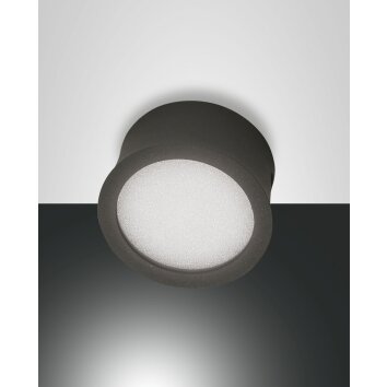 Fabas Luce Ponza Deckenleuchten LED Anthrazit, 1-flammig