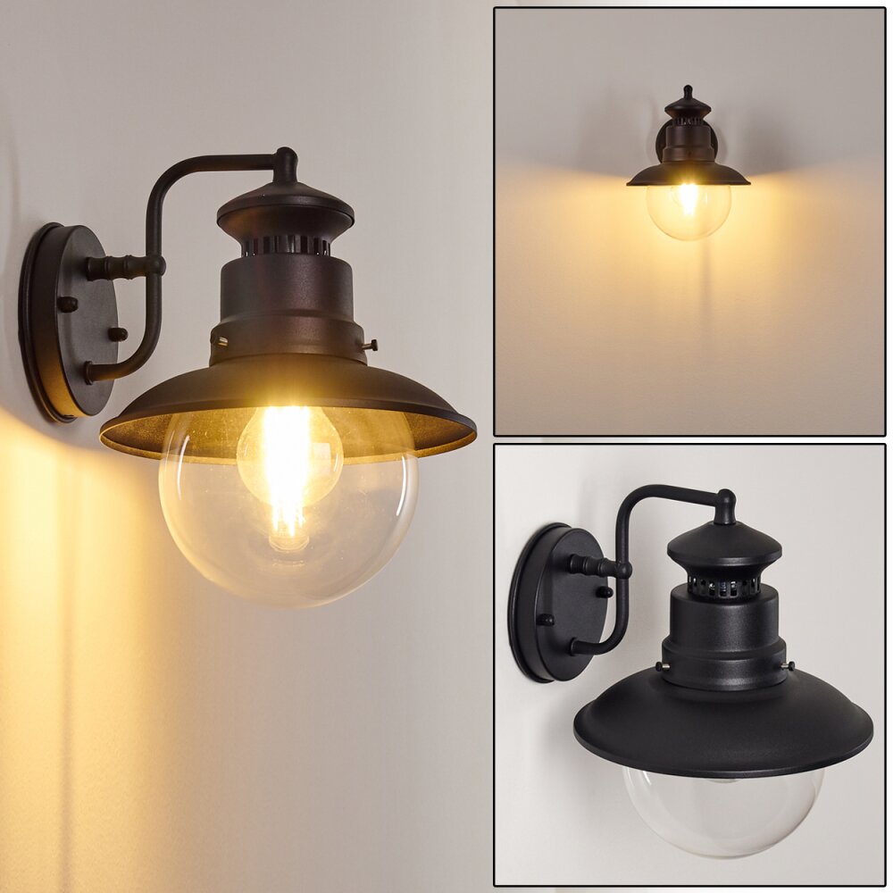 Sipri Außenwandleuchte Schwarz, 1-flammig main product photo