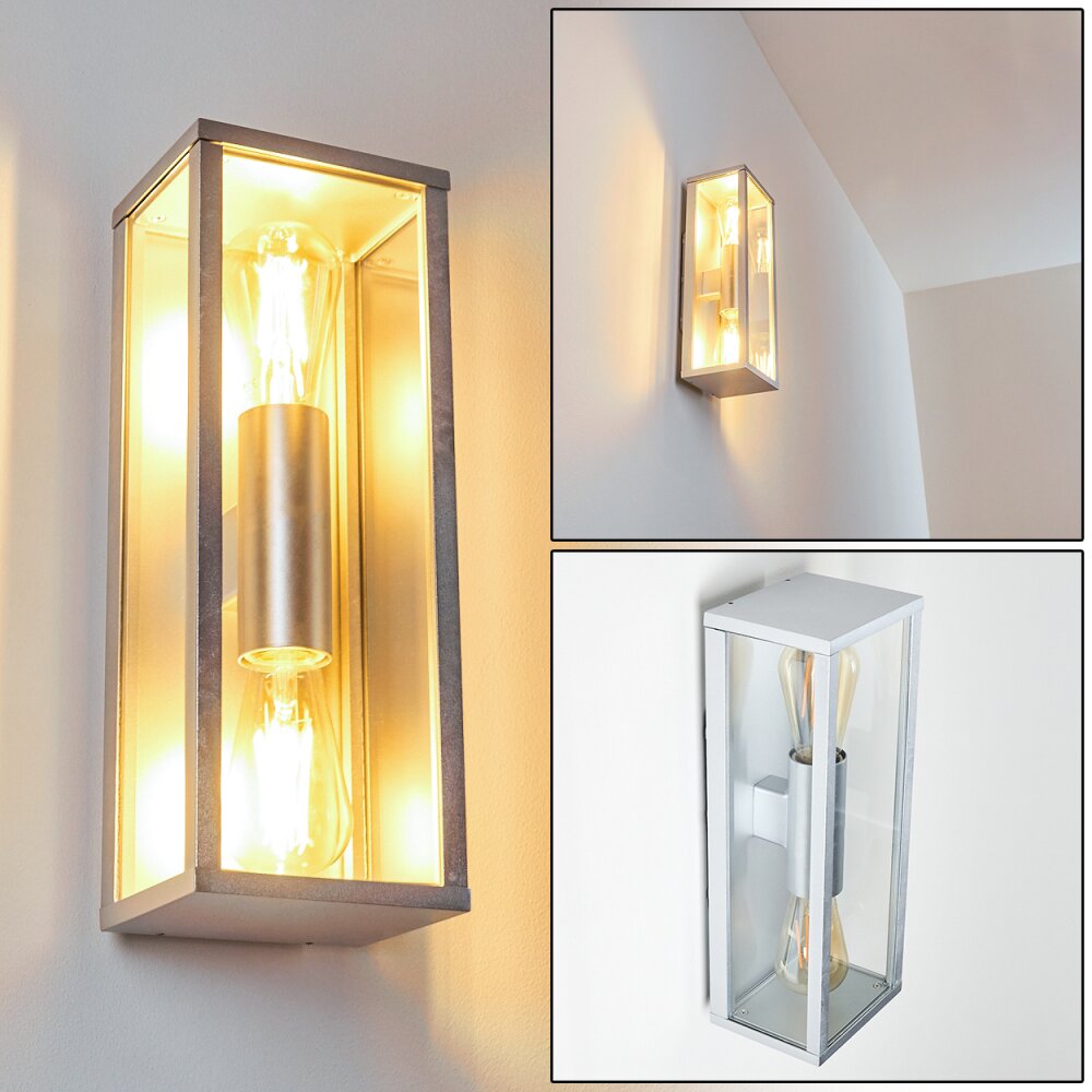 Kiwalik Außenwandleuchte Silber, 2-flammig main product photo