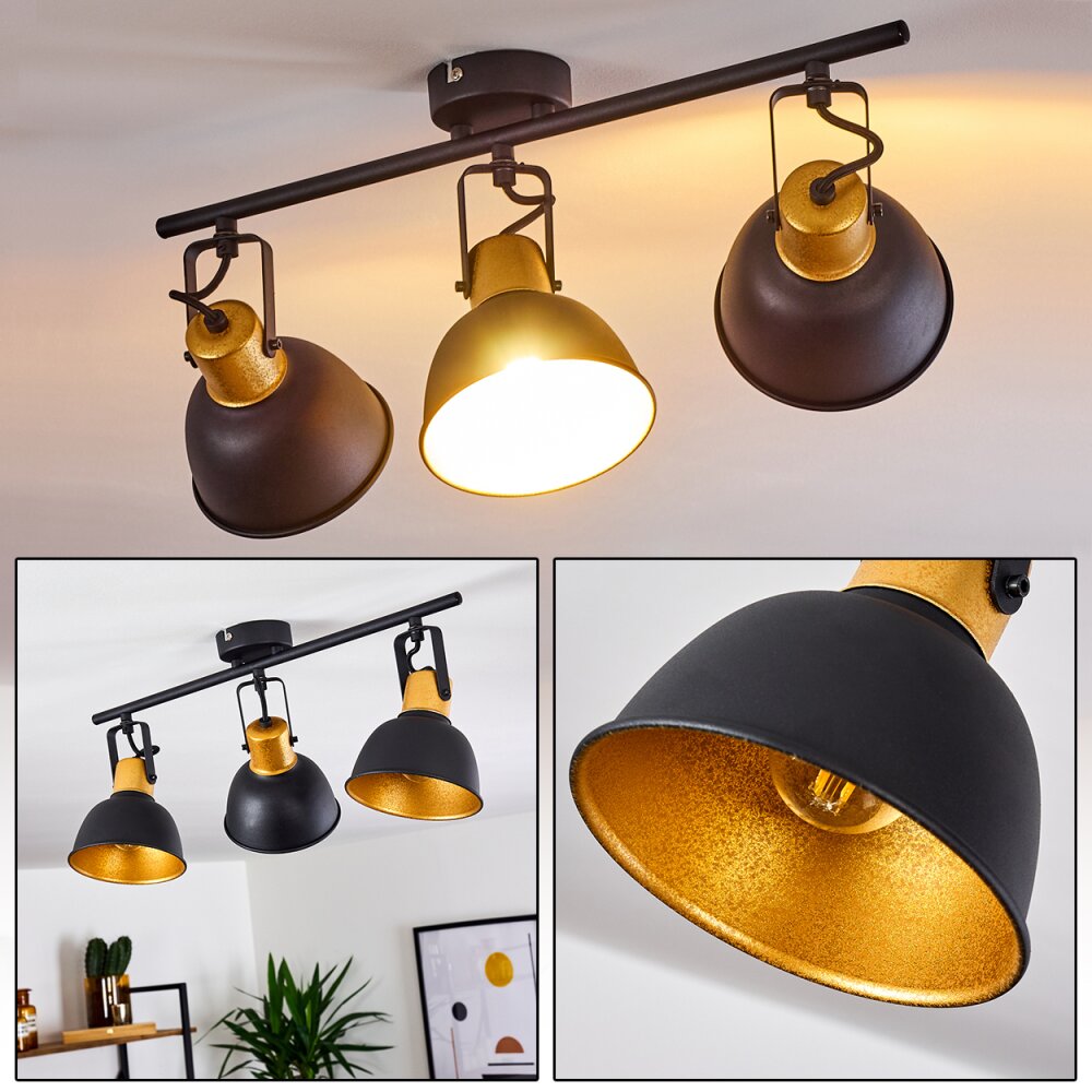 Borik Deckenleuchte Schwarz, 3-flammig main product photo
