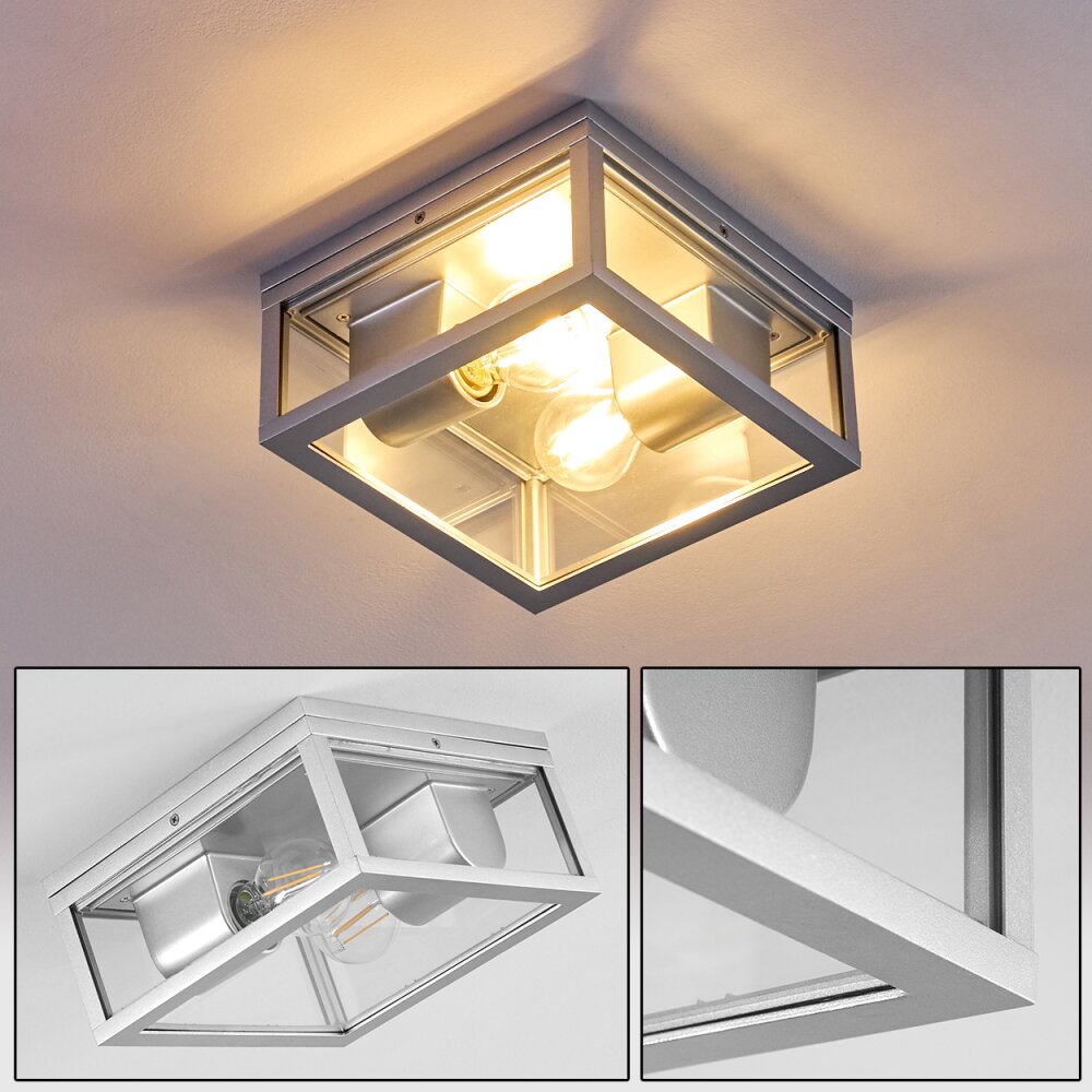 Kiwalik Außendeckenleuchte Silber, 2-flammig main product photo