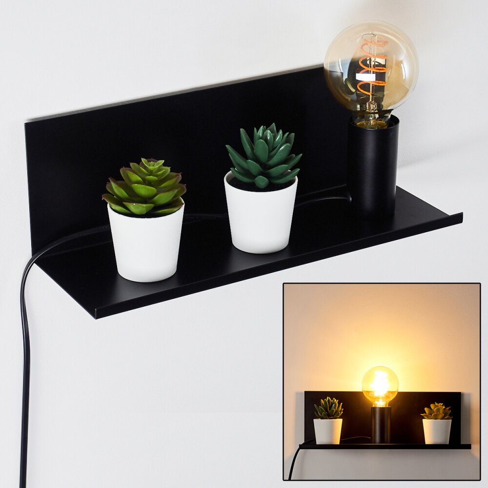 Reftele Wandleuchte Schwarz, 1-flammig main product photo