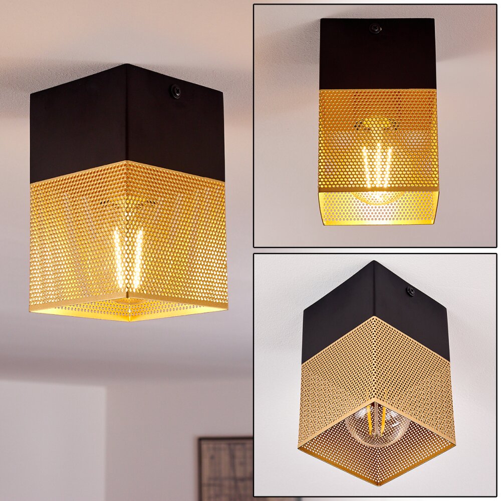 Armenie Deckenleuchte Messing, Schwarz, 1-flammig main product photo